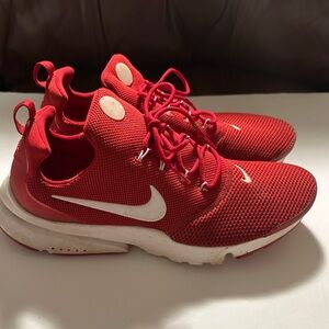 Nike Red Mesh Running Shoes with White Swoosh